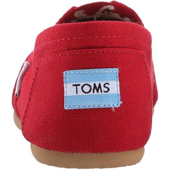 Toms Womens Classic Red Canvas Slip-On Shoes Size 5 Casual Footwear - Picture 5 of 10